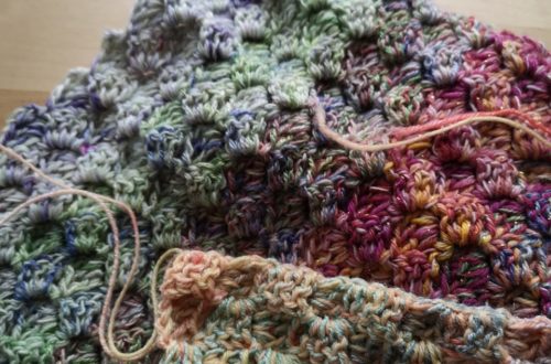 Raunächtedeck gehäkelt, c2c, Maschen, Stäbchen