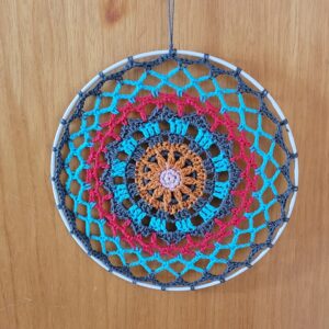 häkeln, gehäkelt, Mandala, in Runden, Blaue Stunde