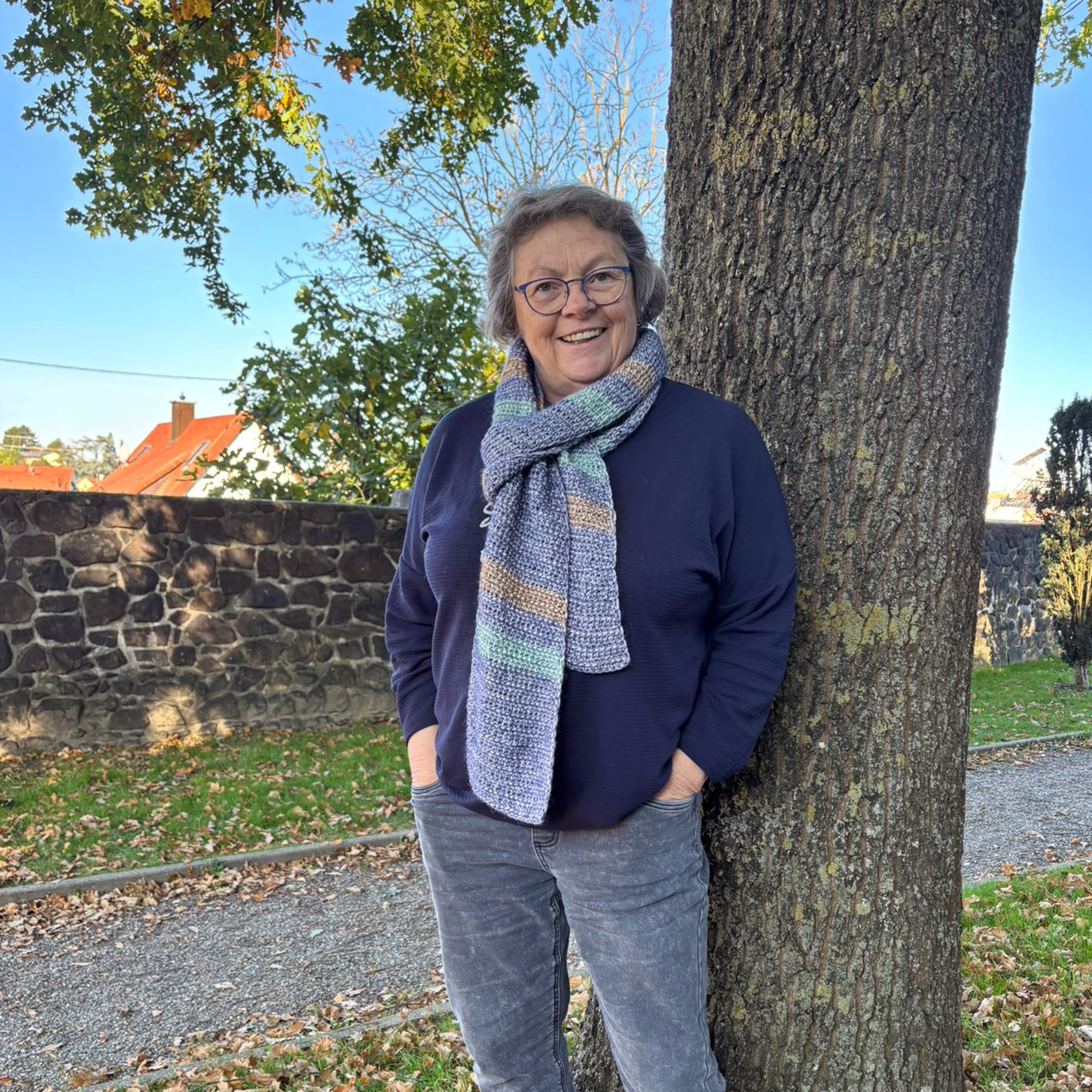 tunesisch gehäkelt, Schal, Winterschal