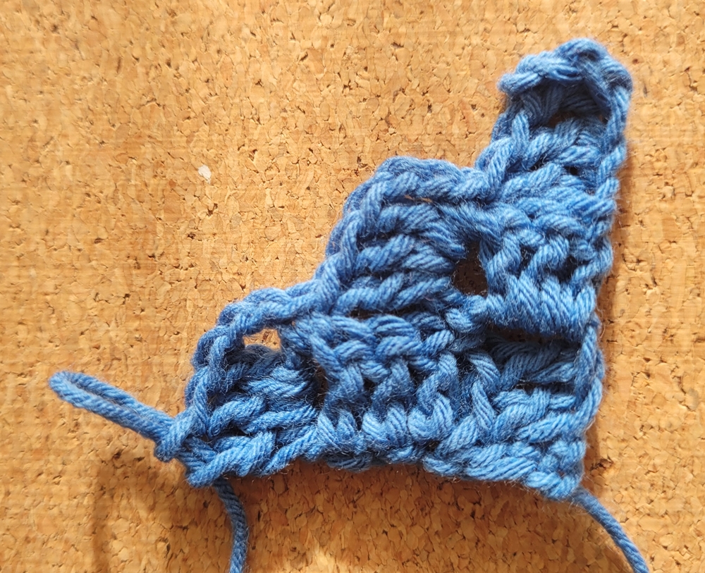 Corner to Corner, häkeln, Dreieck, Stäbchen häkeln