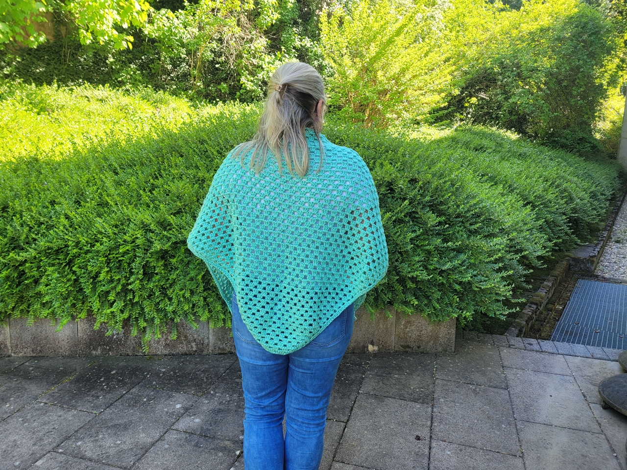 Granny, gehäkelt, Tuch, Sommertuch , Dreieckstuch, wolldusa