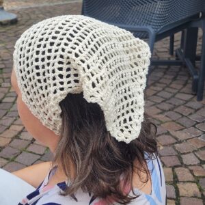 gehäkelt, Kopftuch, Bandana, Netzmuster, Häkelmuster